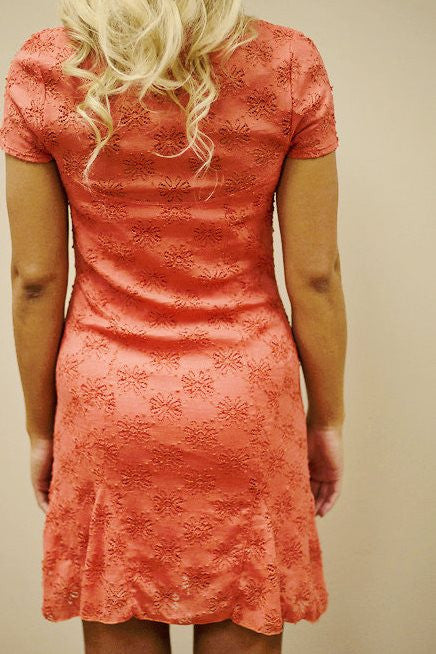 Free People: Brianna Dress, Coral - Elise Free People: Brianna Dress, Coral - Elise