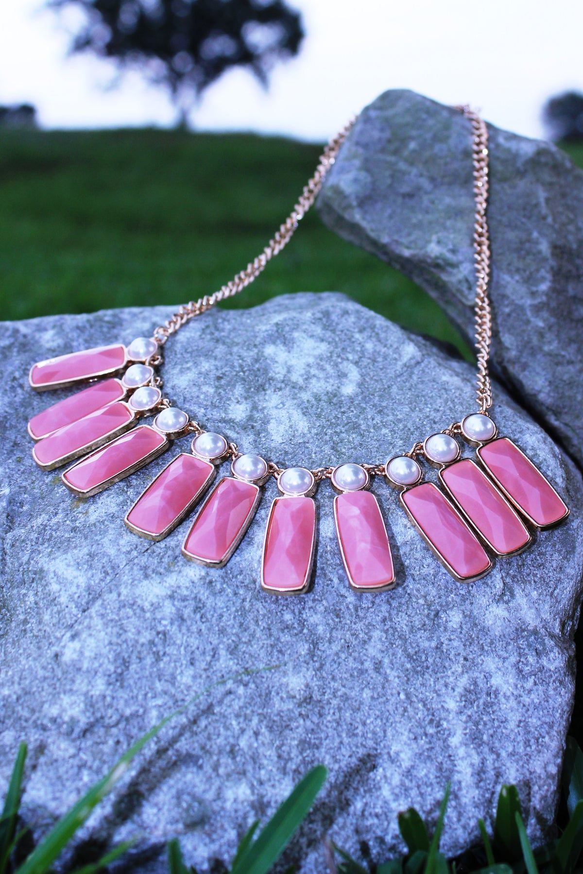 Pearl Necklace, Pink