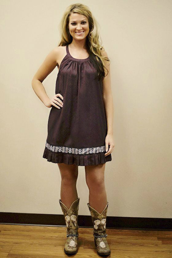 Free People: Native Sun Shift Dress, Purple - Elise Free People: Native Sun Shift Dress, Purple - Elise