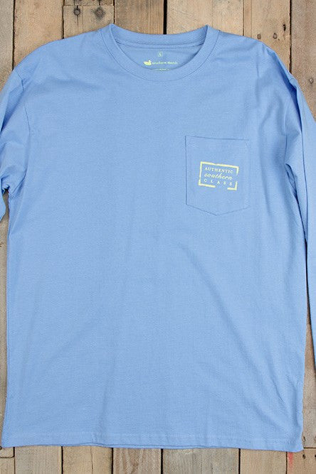 Southern Marsh: Authentic Long Sleeve Tee, Blue