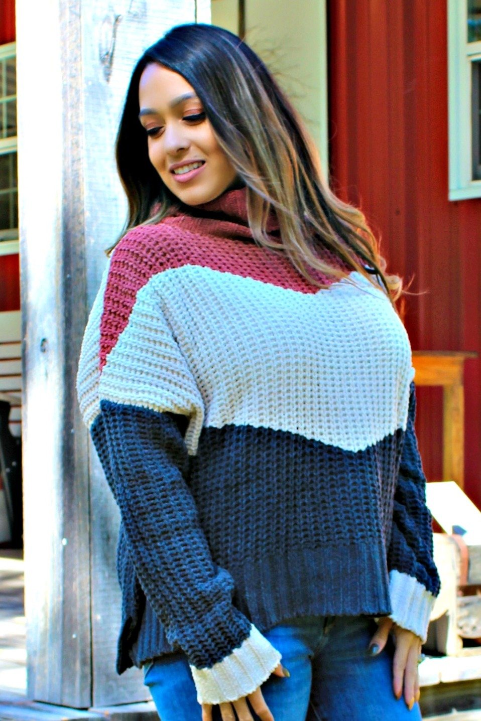 Color Block Sweater, Multi