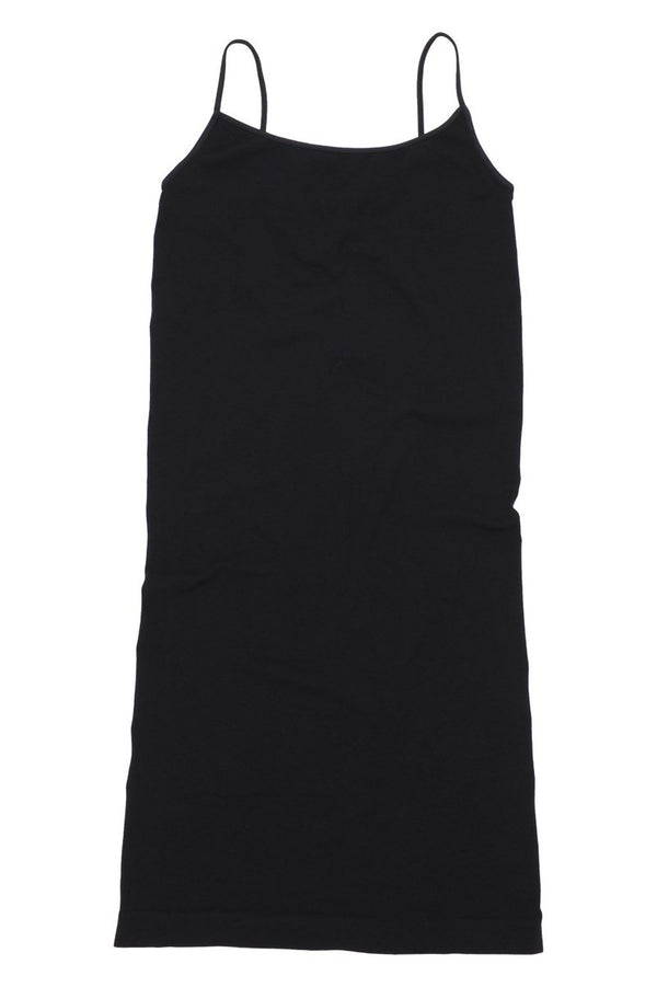 Tees by Tina: Cami Tunic Slip Dress, Black - Elise