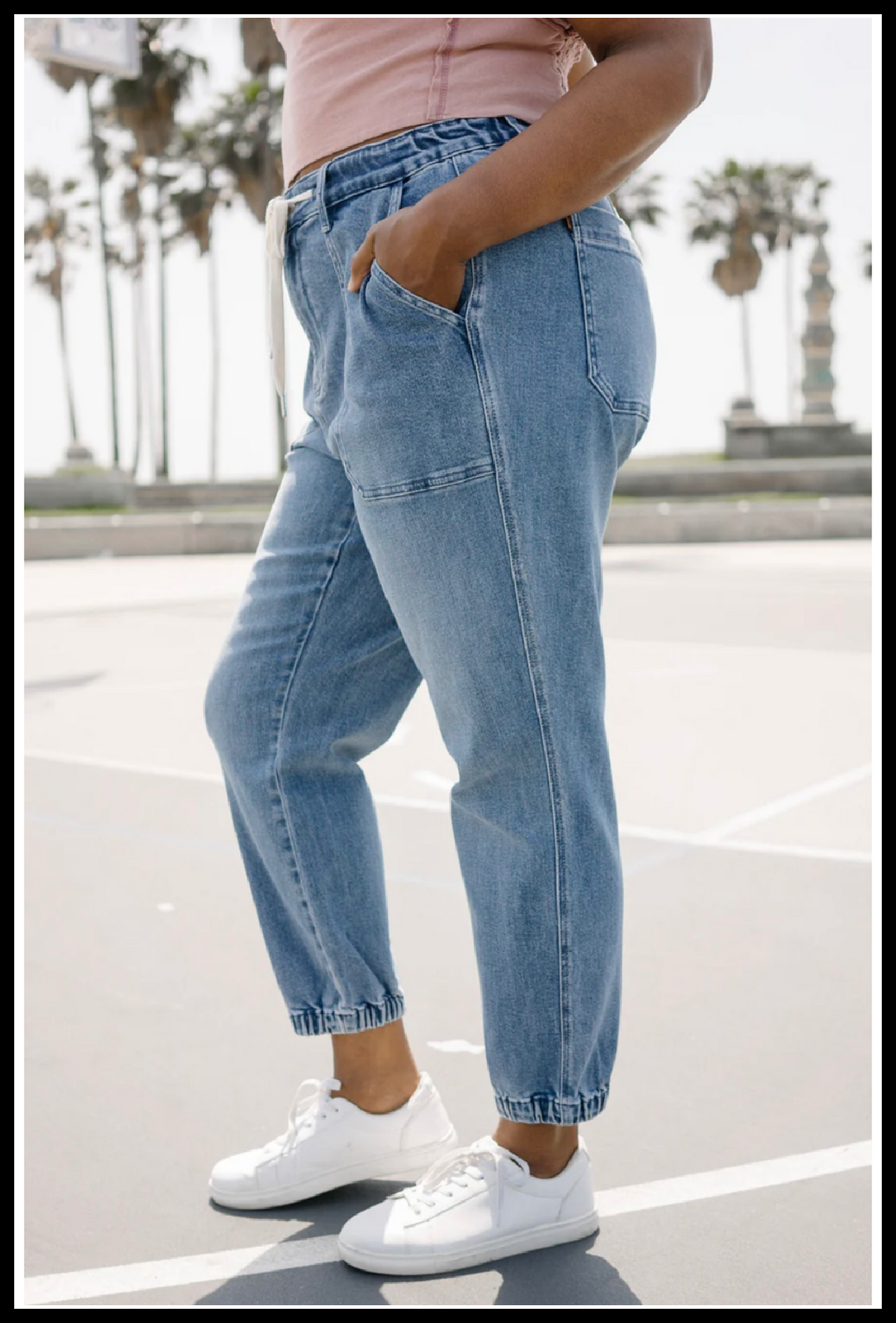 Elena Joggers PLUS, Denim
