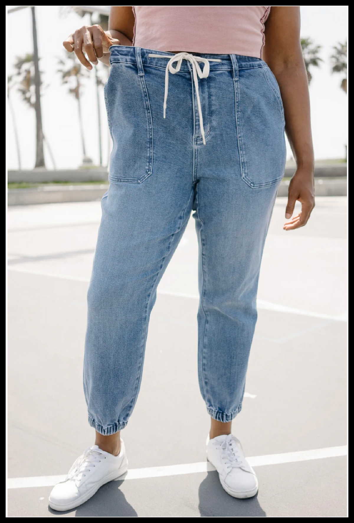 Elena Joggers PLUS, Denim