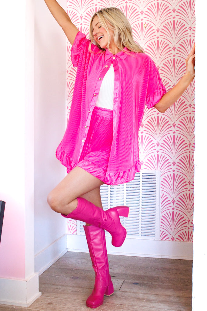 Hot Pink Ruffle Set