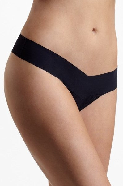 Hanky Panky: BARE "Eve" Natural Rise Thong, Black