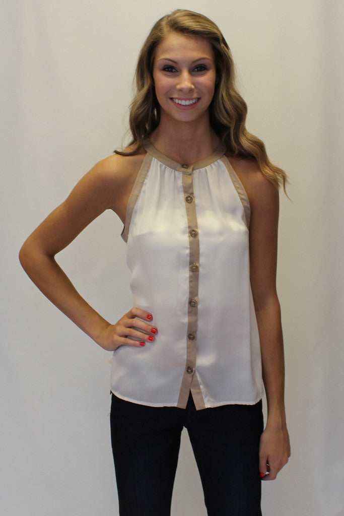 Kensie: Madison Chiffon Top, Ivory