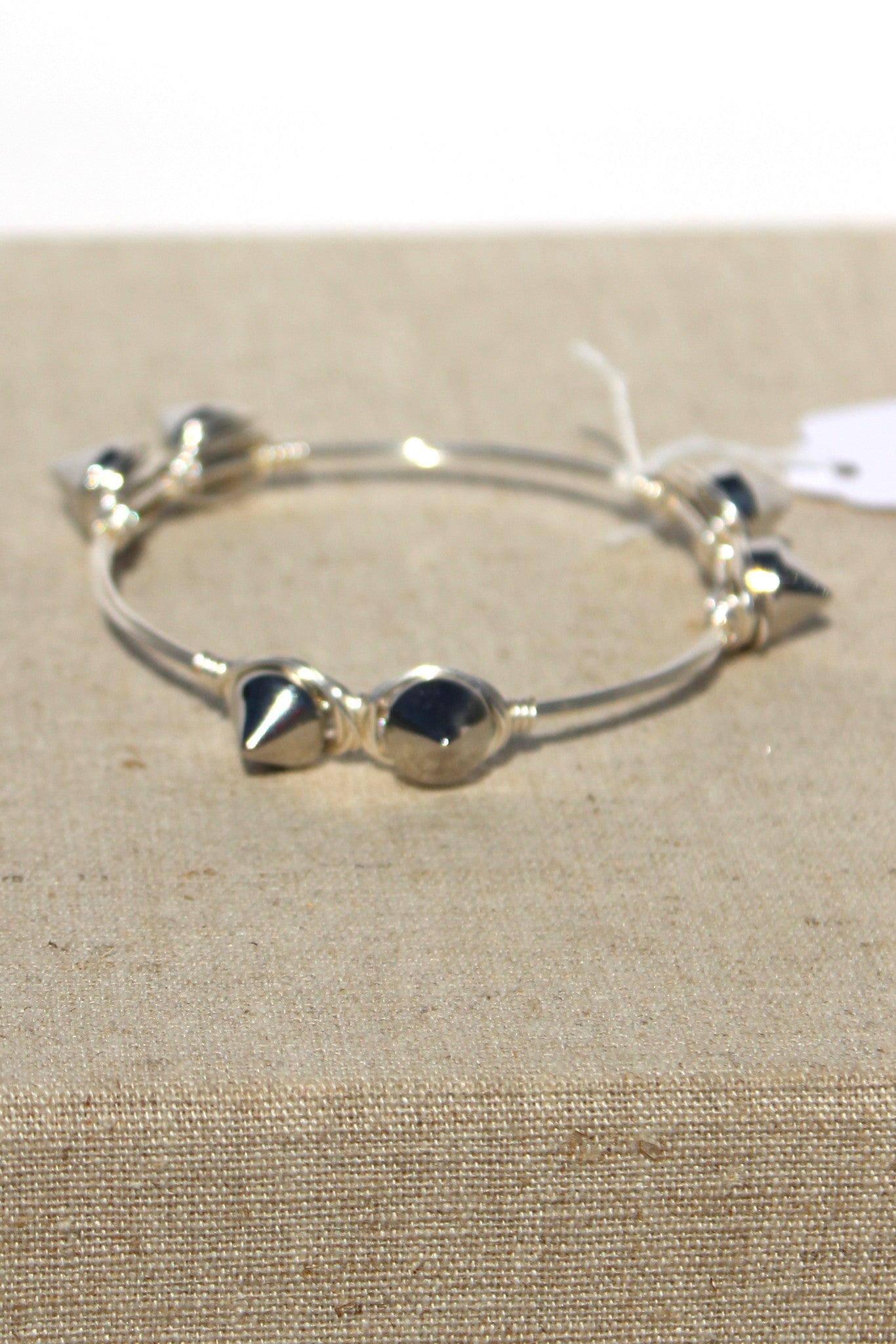 Spike Bangle, Silver