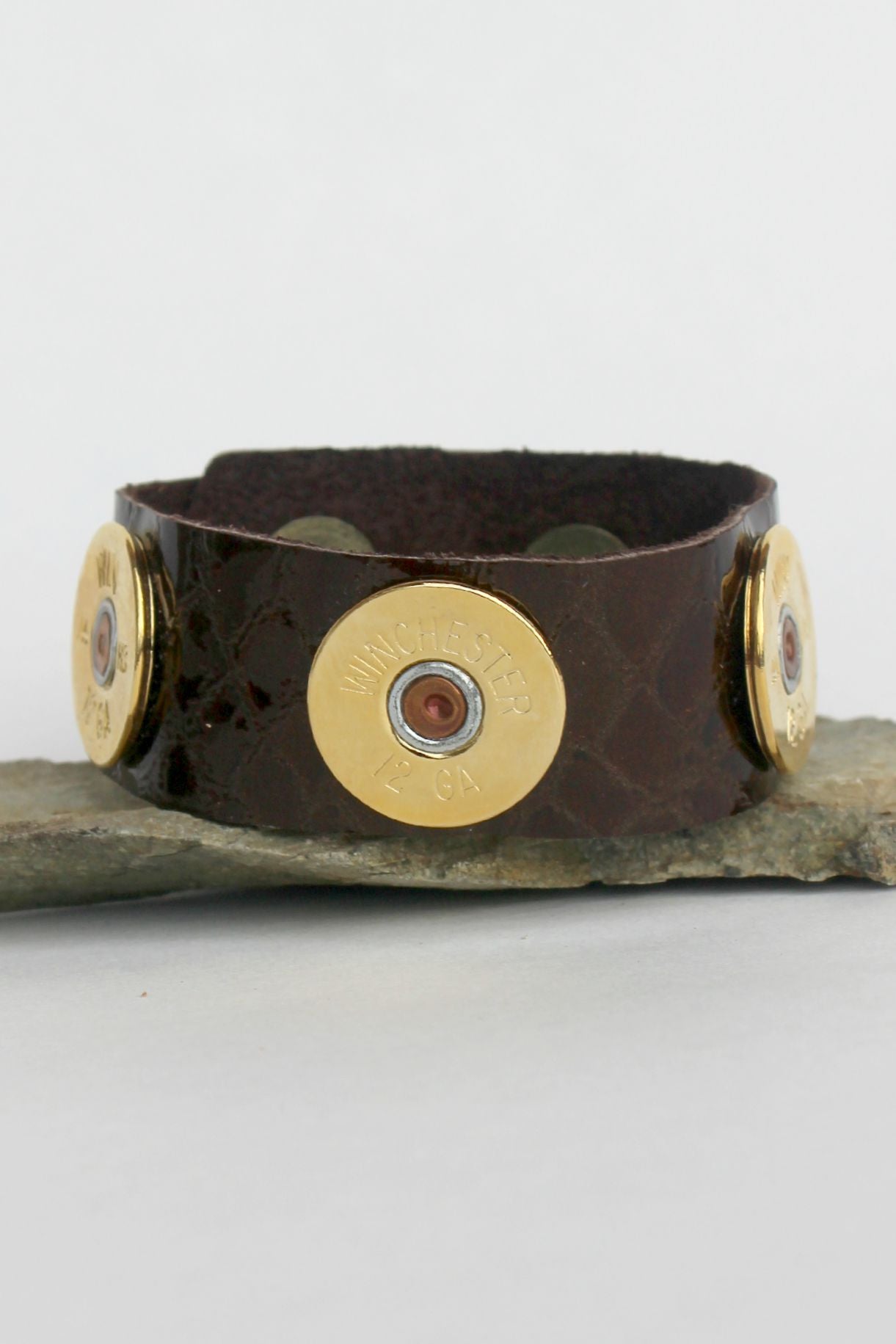 Lizzy J's Shotgun Shell Bracelet, Dark Brown