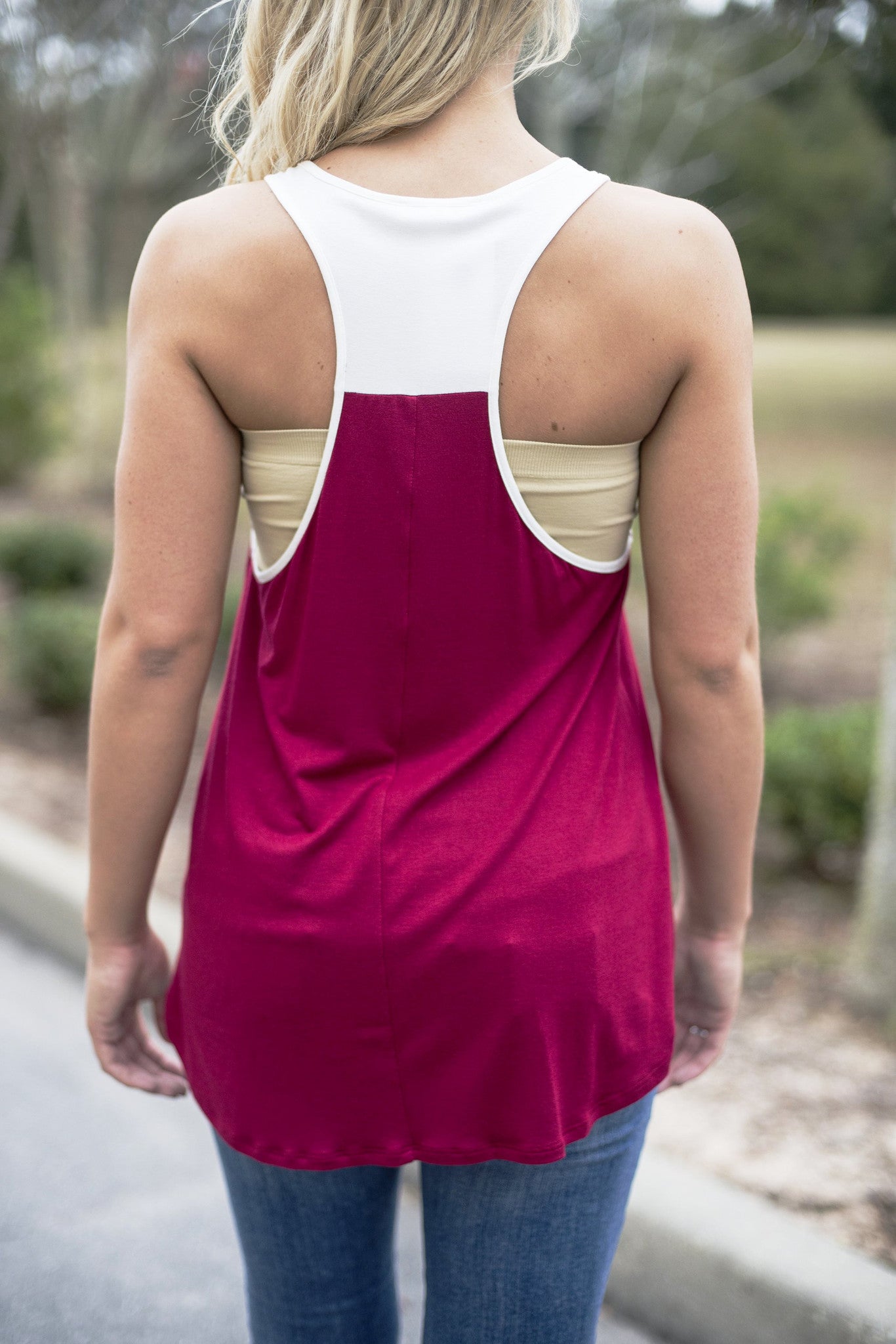 Glam: Richelle Tank, Burgundy