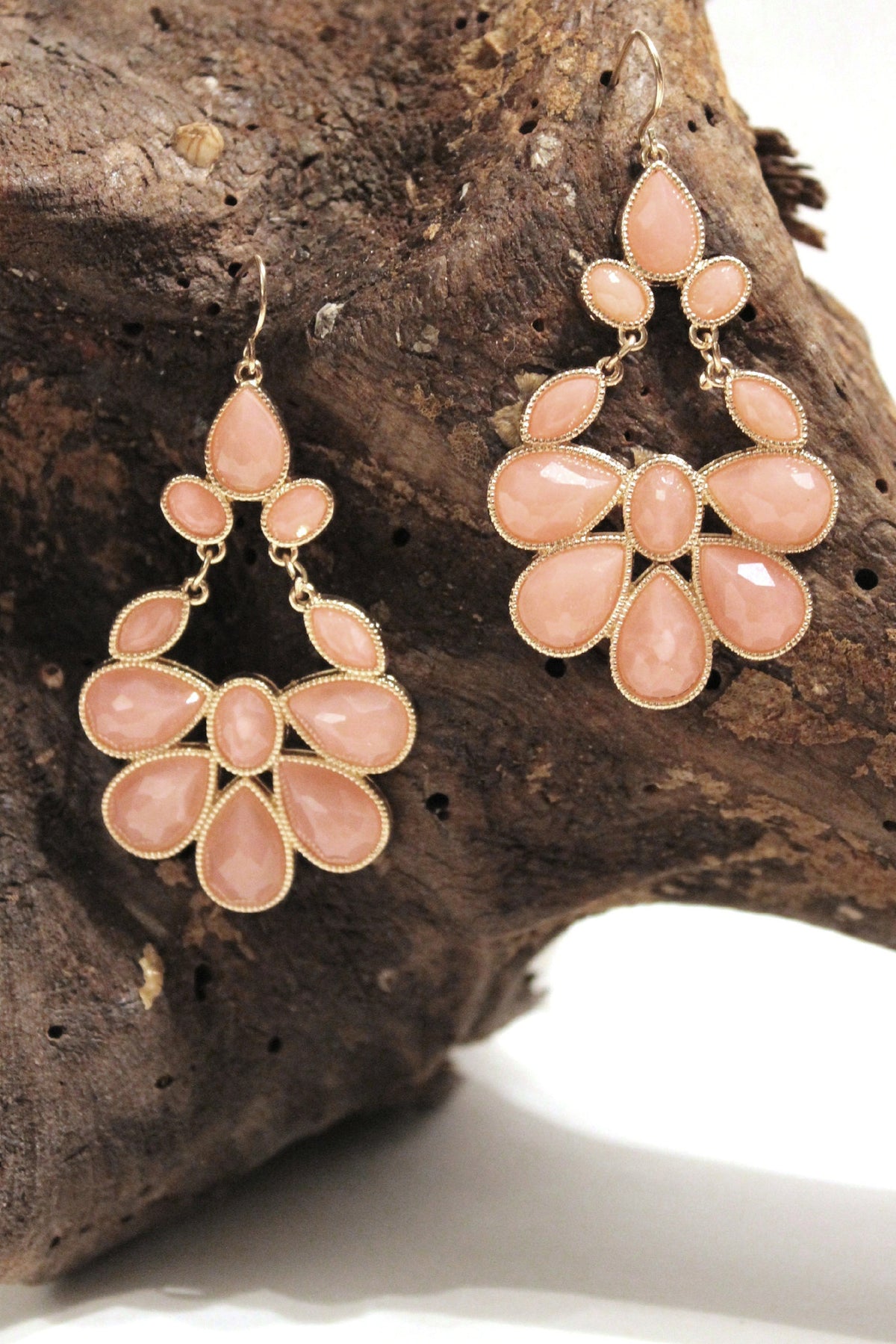 Teardrop Earrings, Pink