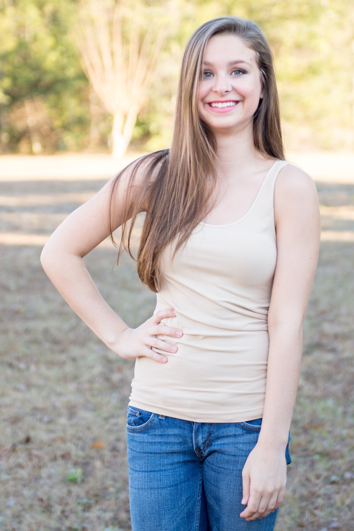 Karlie: Seamless Tank Tunic, Taupe