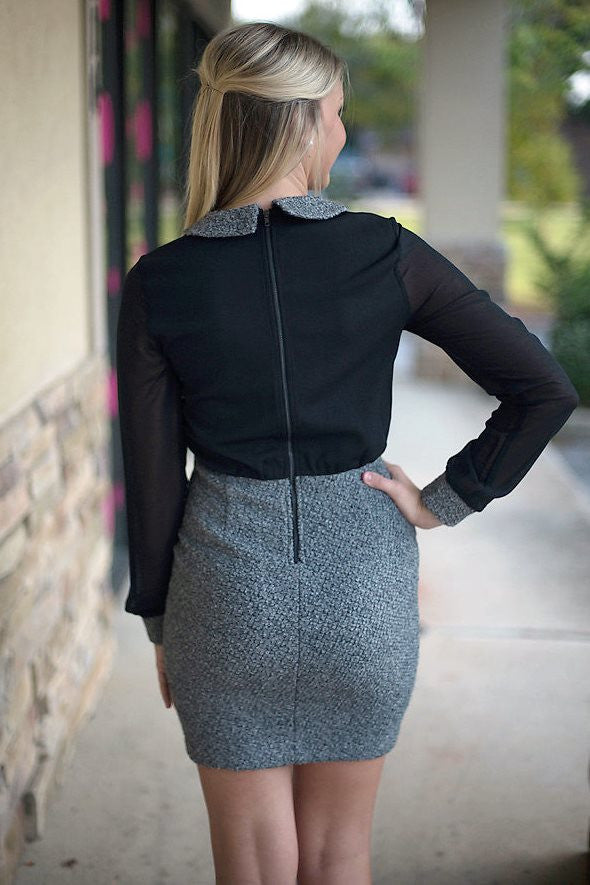 Nikki Dress, Black/Gray