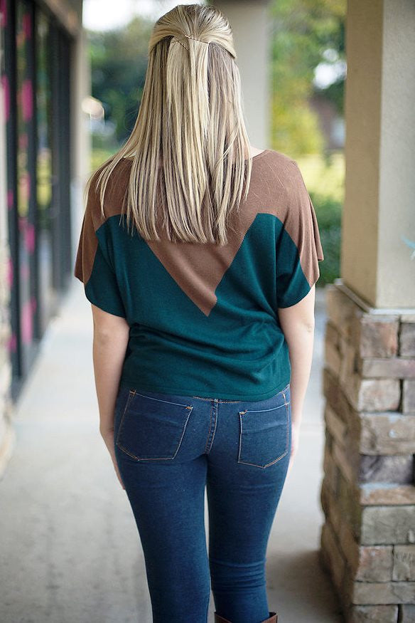 Sheryl Top, Green/Brown