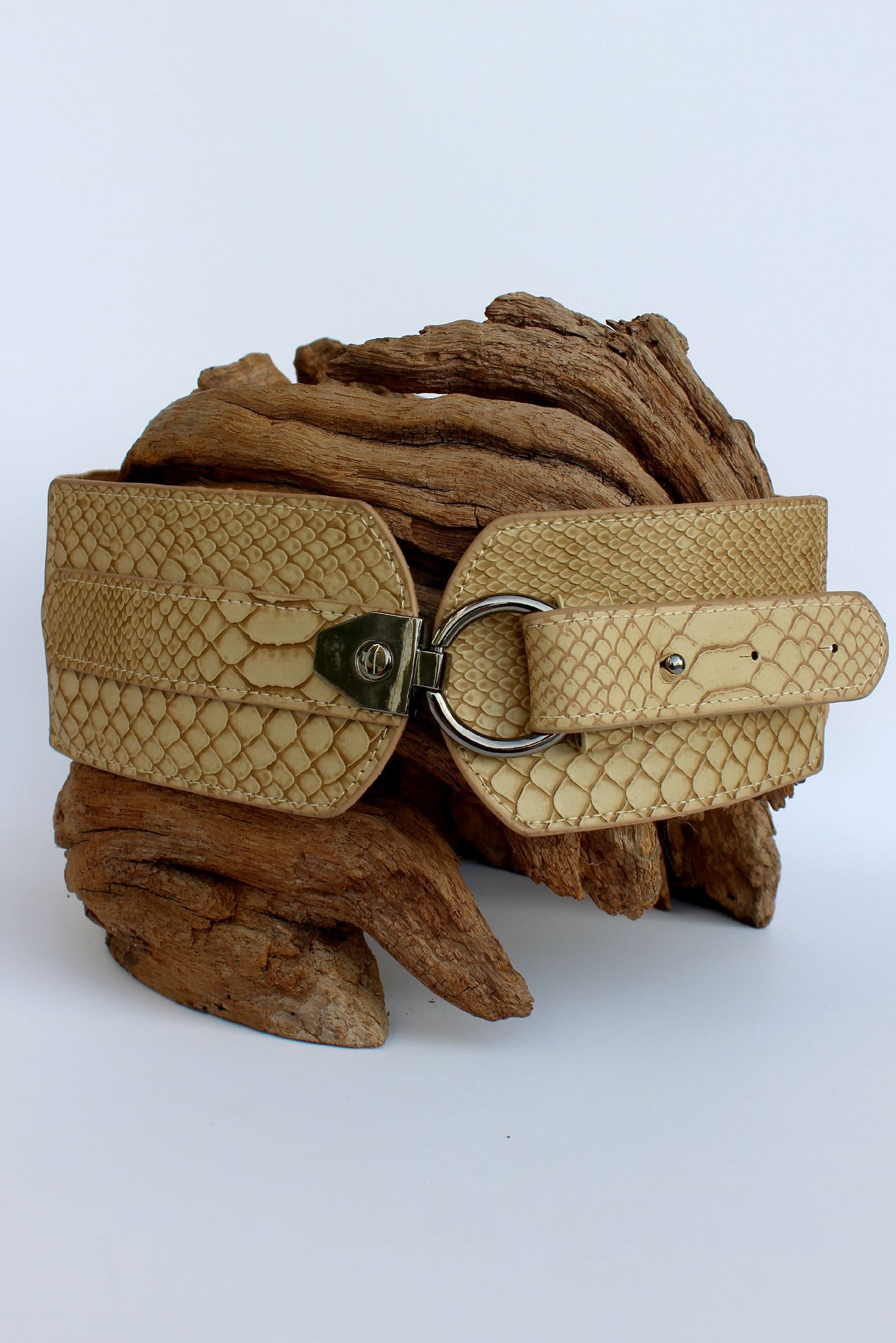 Wide Stretch Belt, Camel