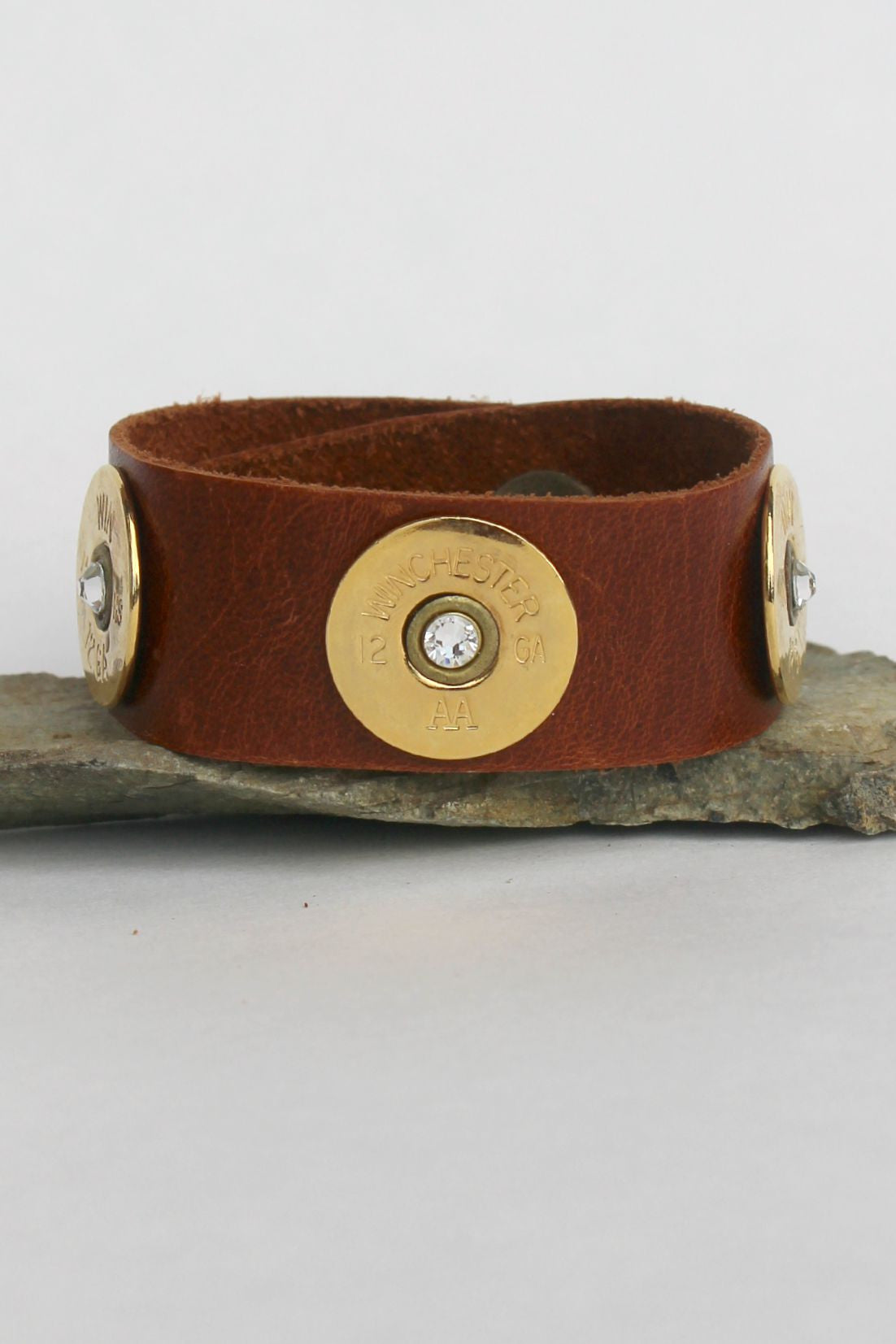 Lizzy J's Shotgun Shell Bracelet, Brown