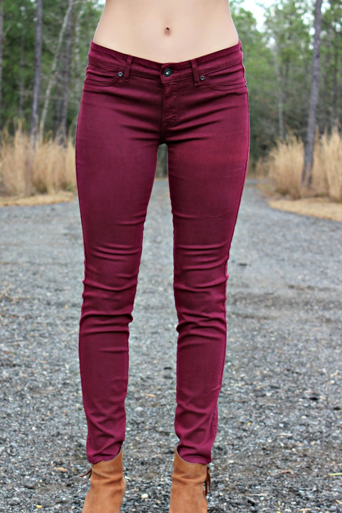 Rich & Skinny: Legacy Jeans, Burgundy