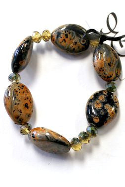 Spotted Tortoise Shell Bracelet, Brown