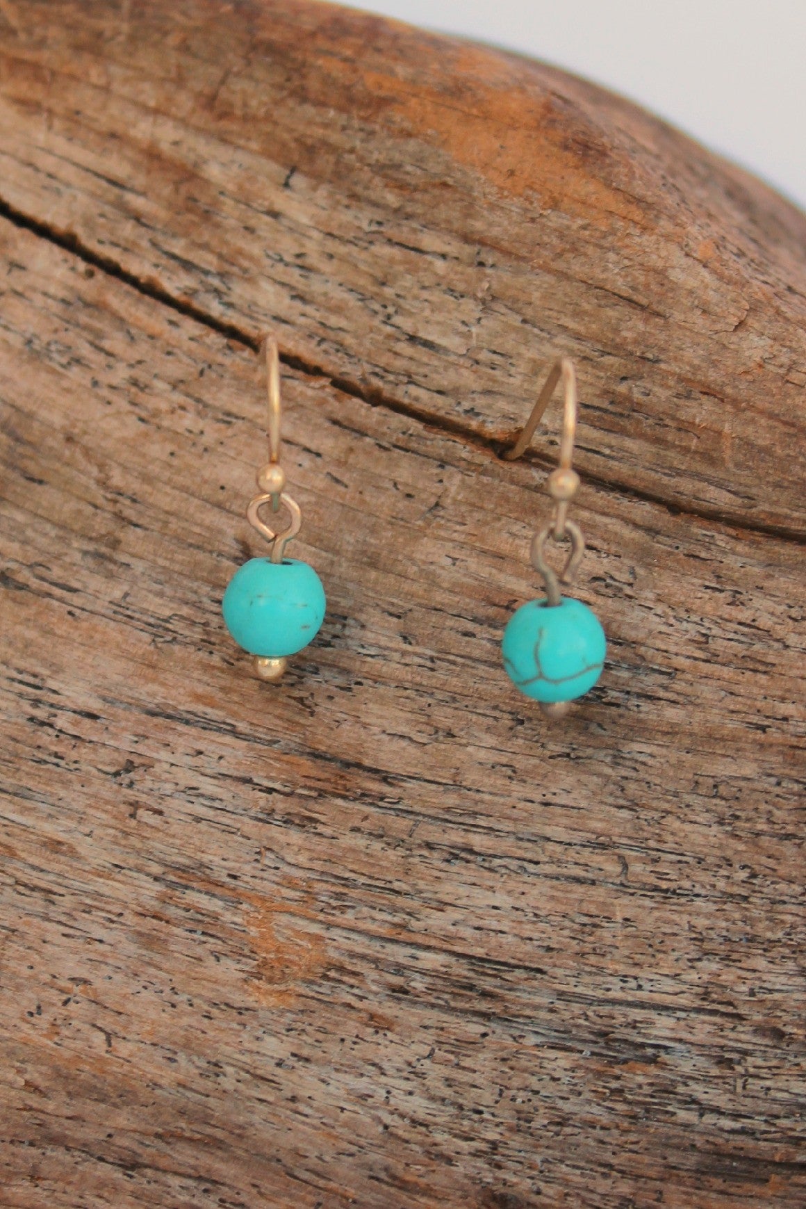 Delicate Bead Earrings, Turquoise