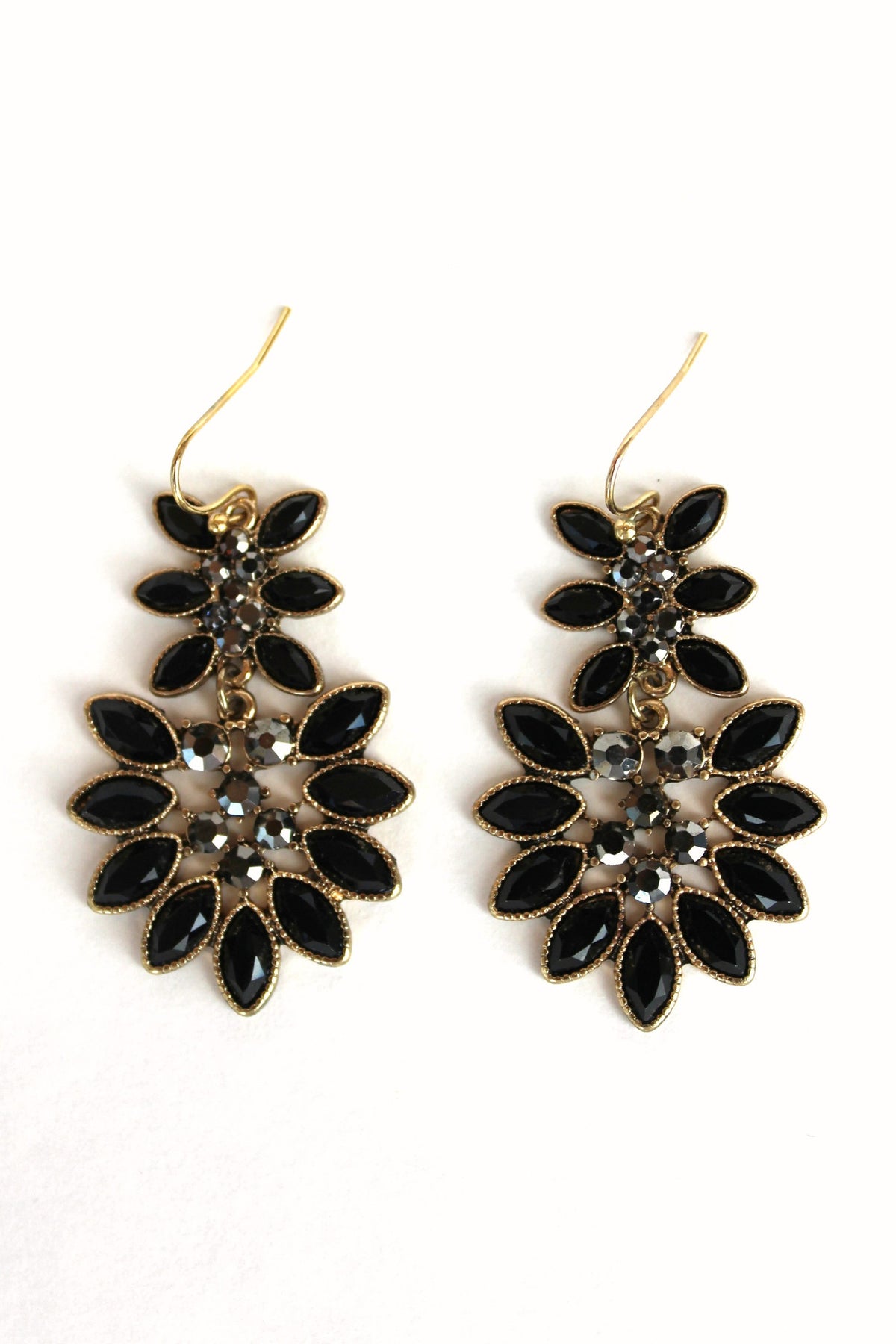 Marquise Earrings, Black