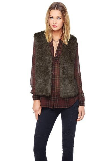 Jack by B.B. Dakota: Briseida Vest, Brown/Black