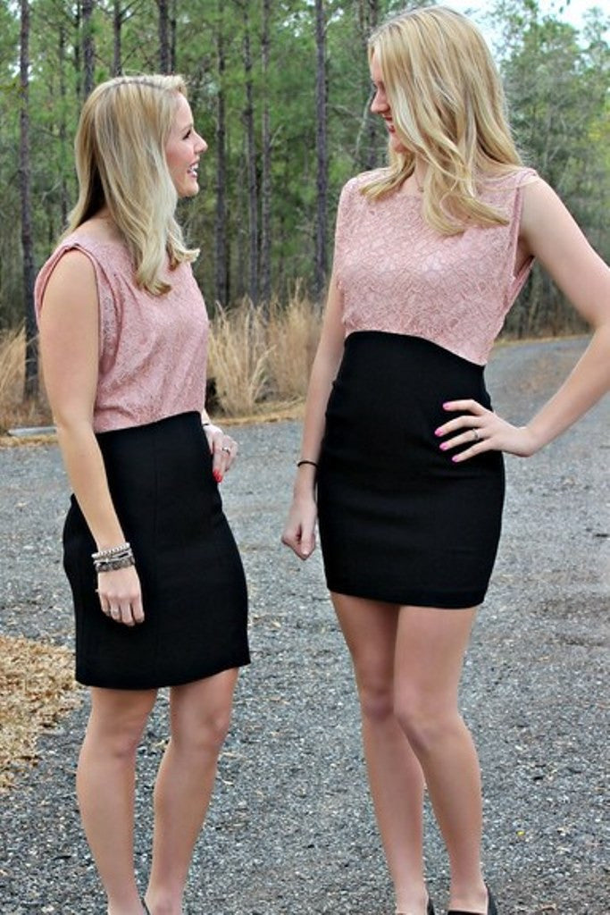 French Connection: Melissa Dress, Pink/Black