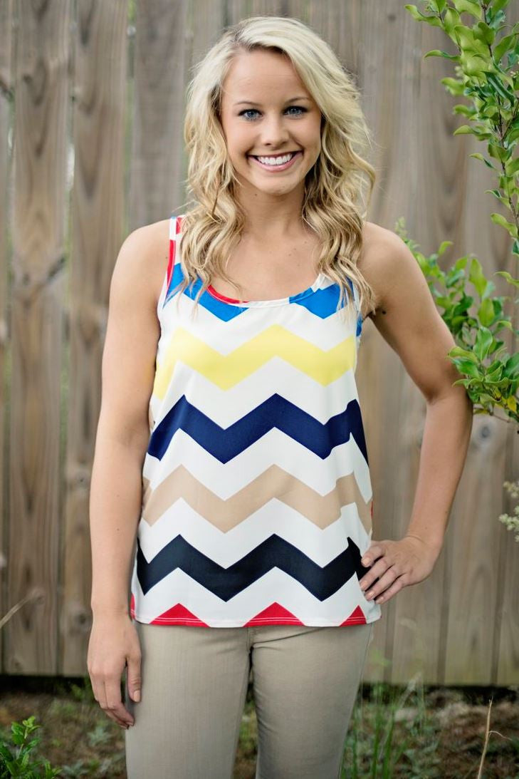 Karlie: Margo Chevron Tank, Multi