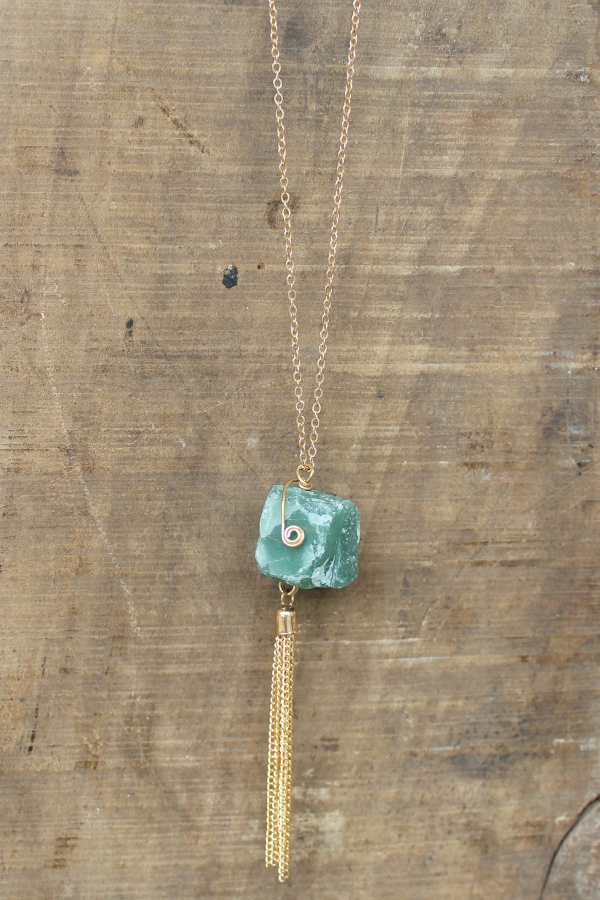 Stone Necklace, Green