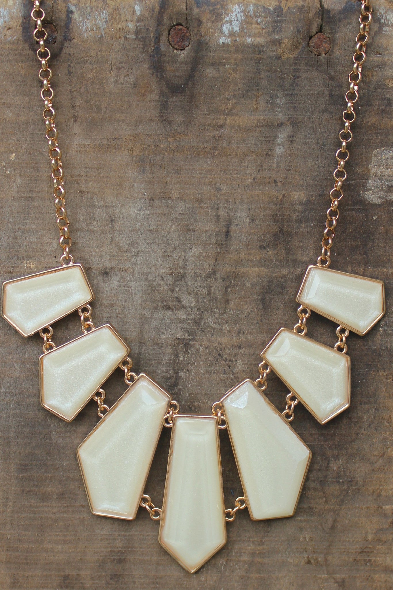 Geometric Necklace, Ivory