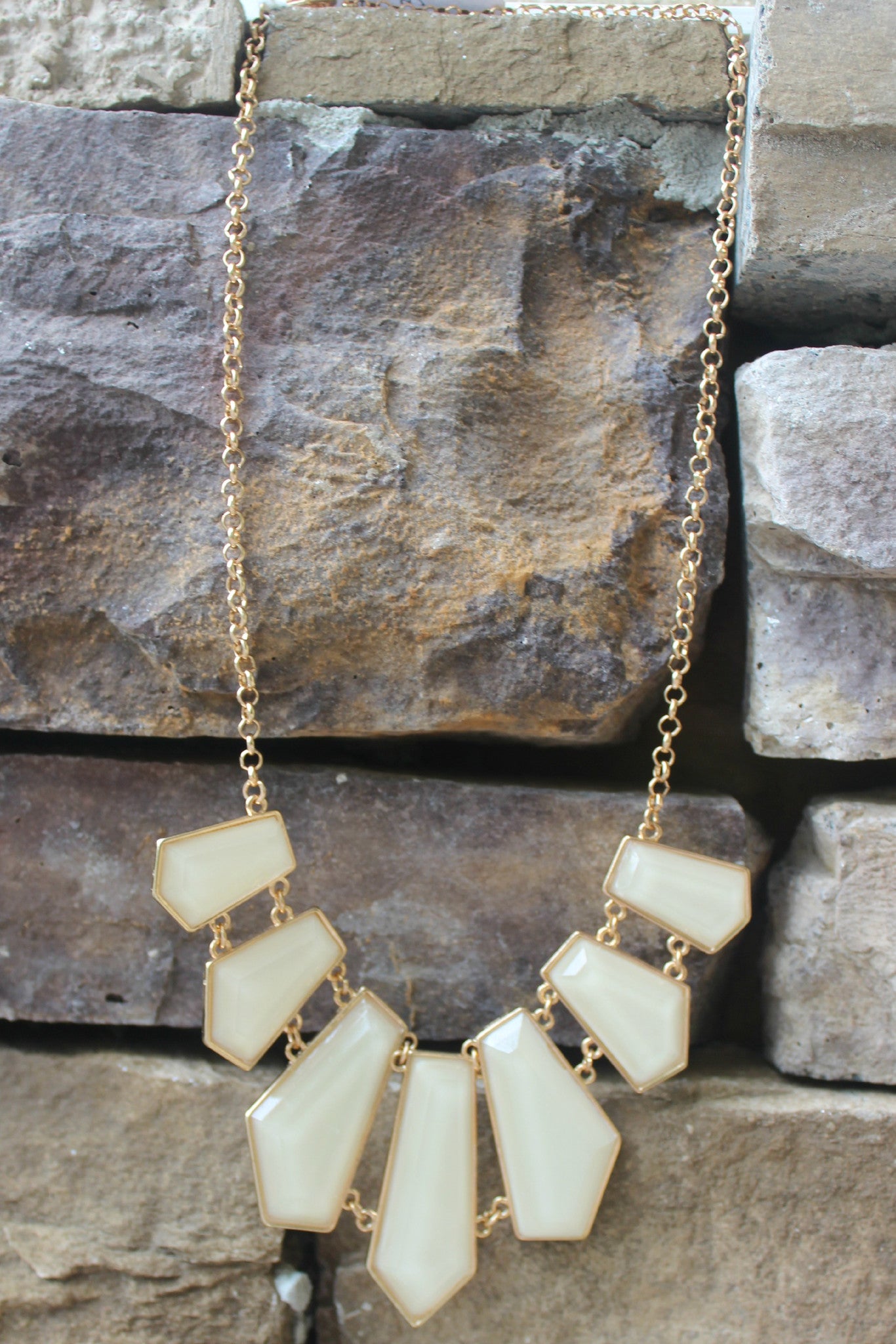 Geometric Necklace, Ivory