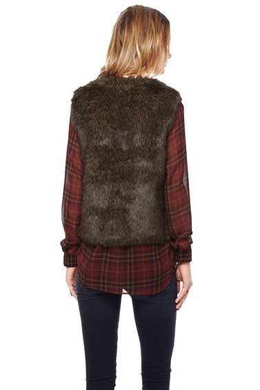 Jack by B.B. Dakota: Briseida Vest, Brown/Black