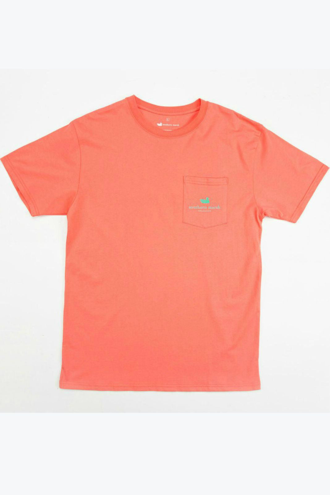 Southern Marsh: "Regatta Flag" Tee, Coral