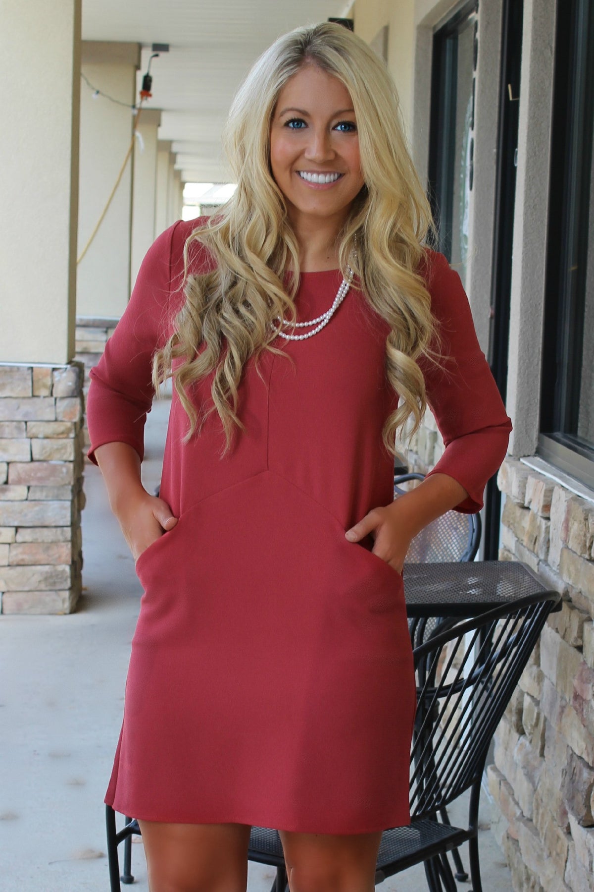 Everly: Caroline Dress, Brick