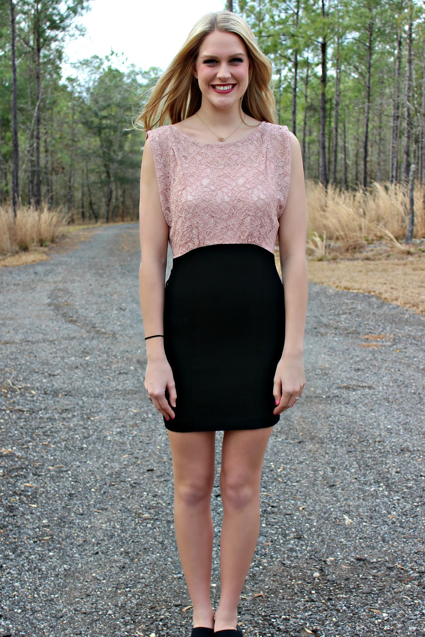 French Connection: Melissa Dress, Pink/Black