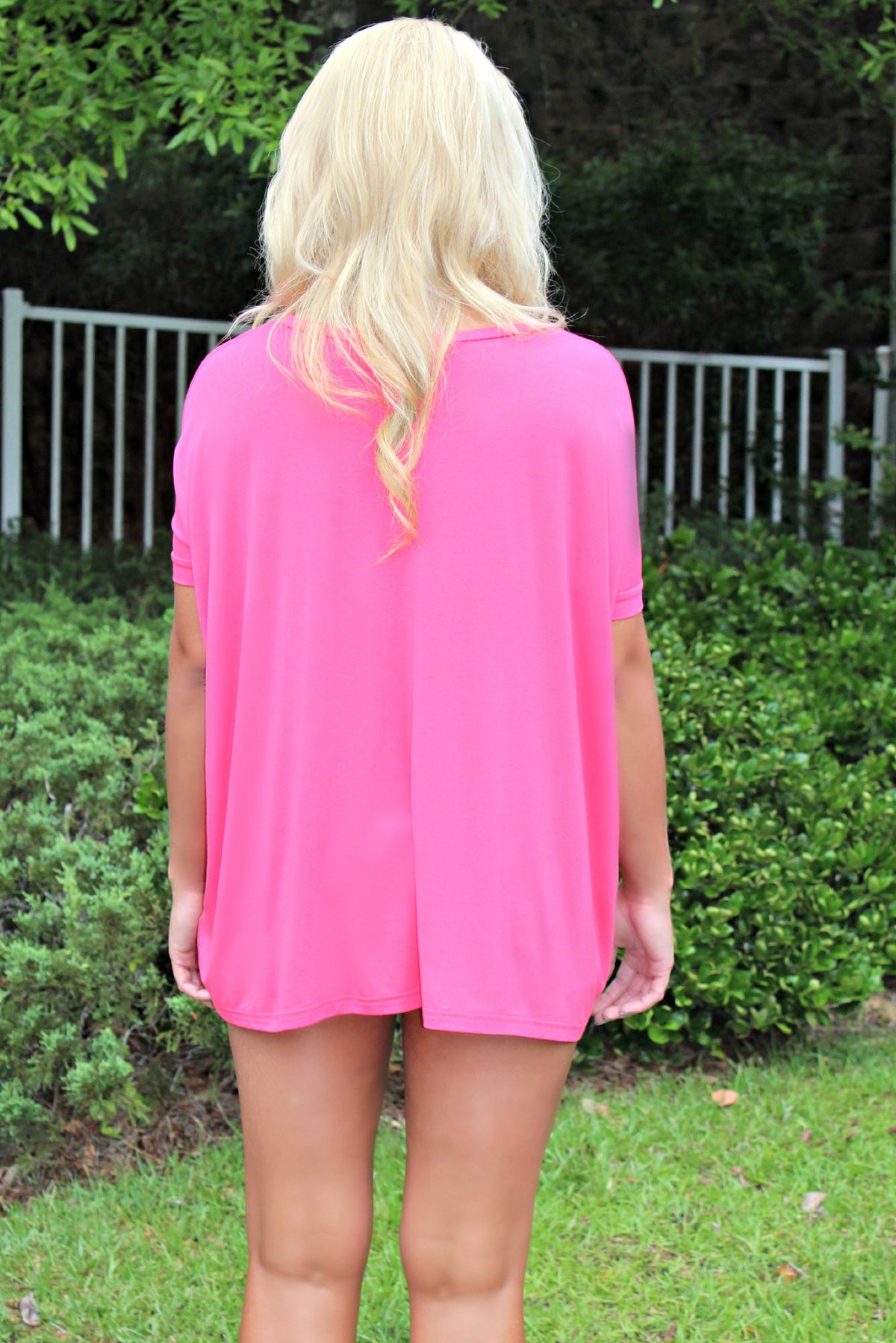 Piko: Knitted Blouse, Hot Pink