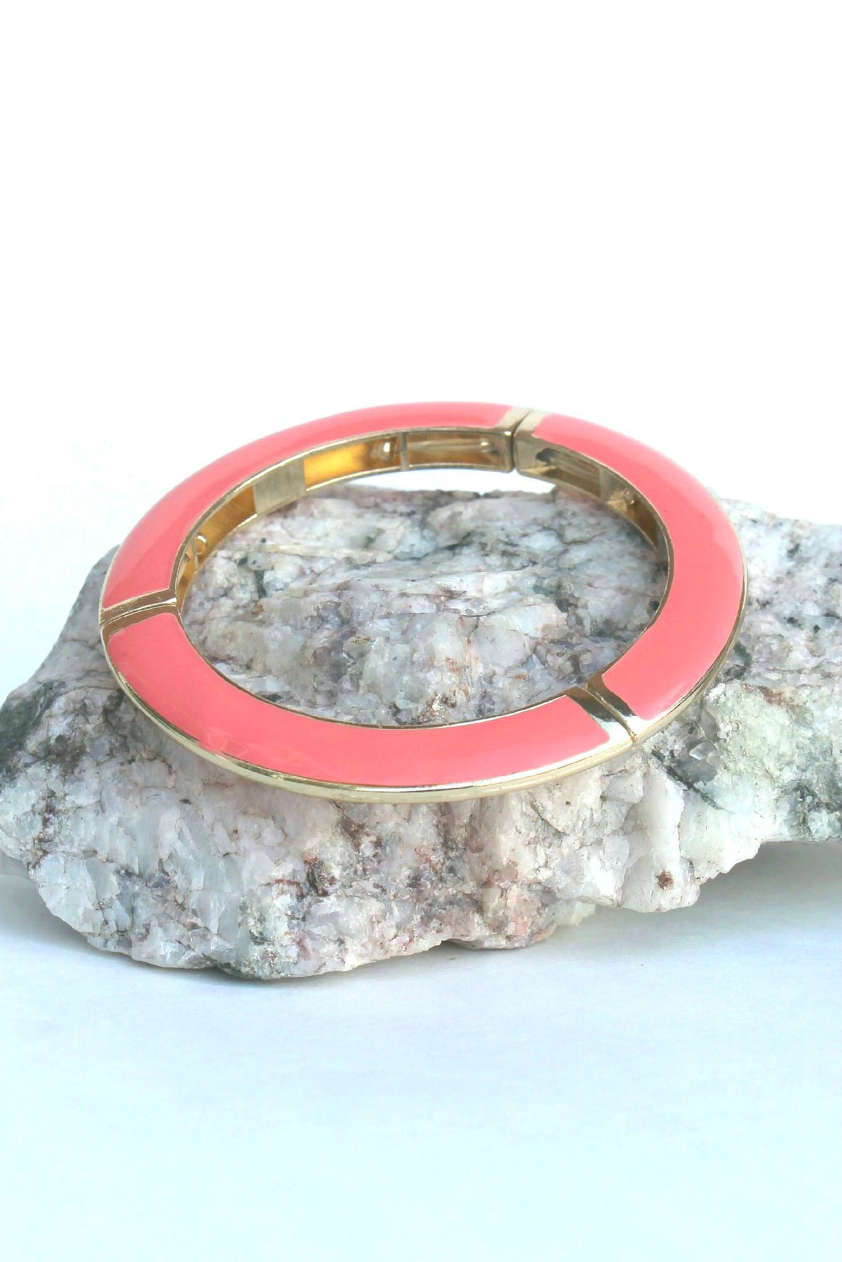 Triple Sectioned Bracelet, Coral
