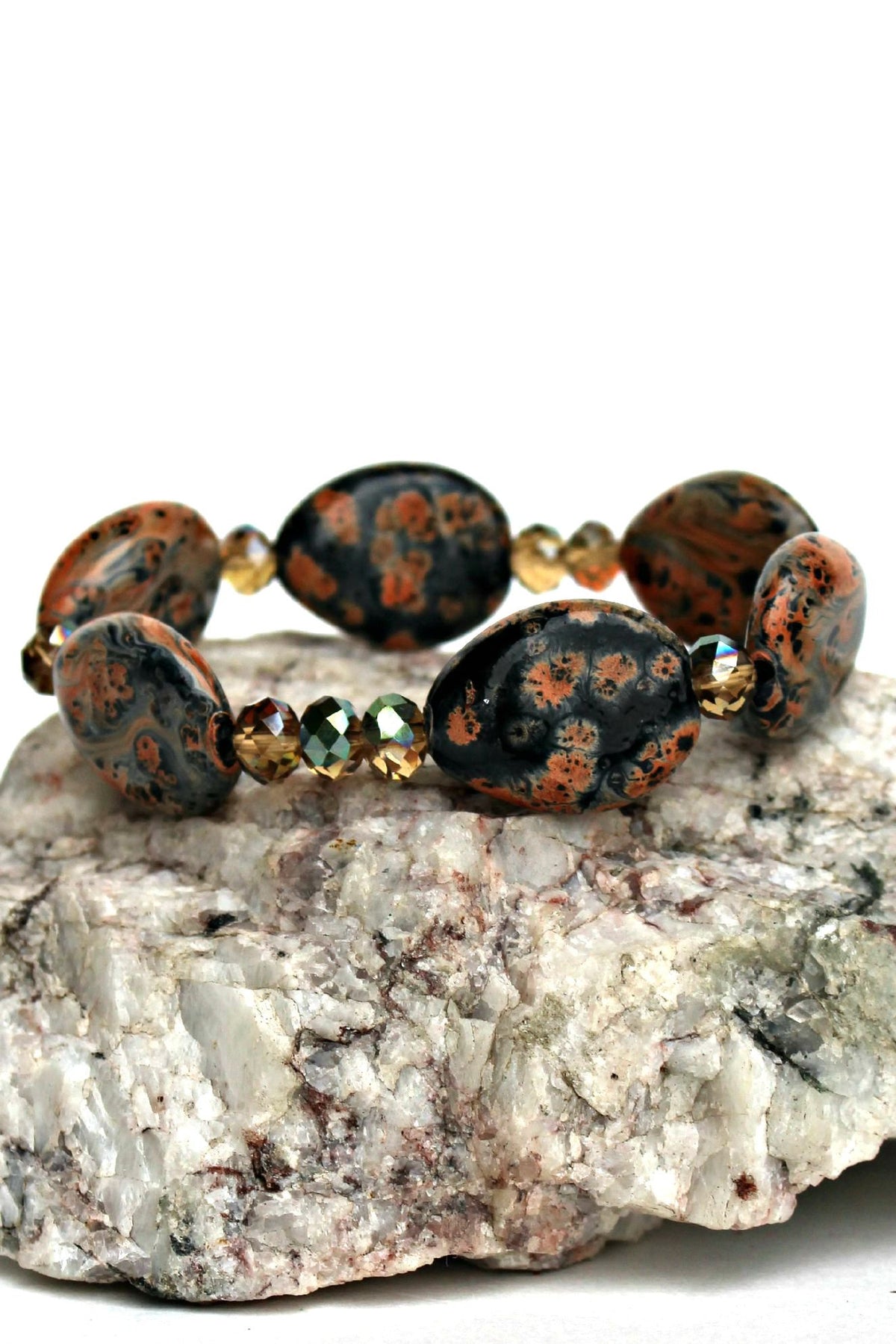 Spotted Tortoise Shell Bracelet, Brown