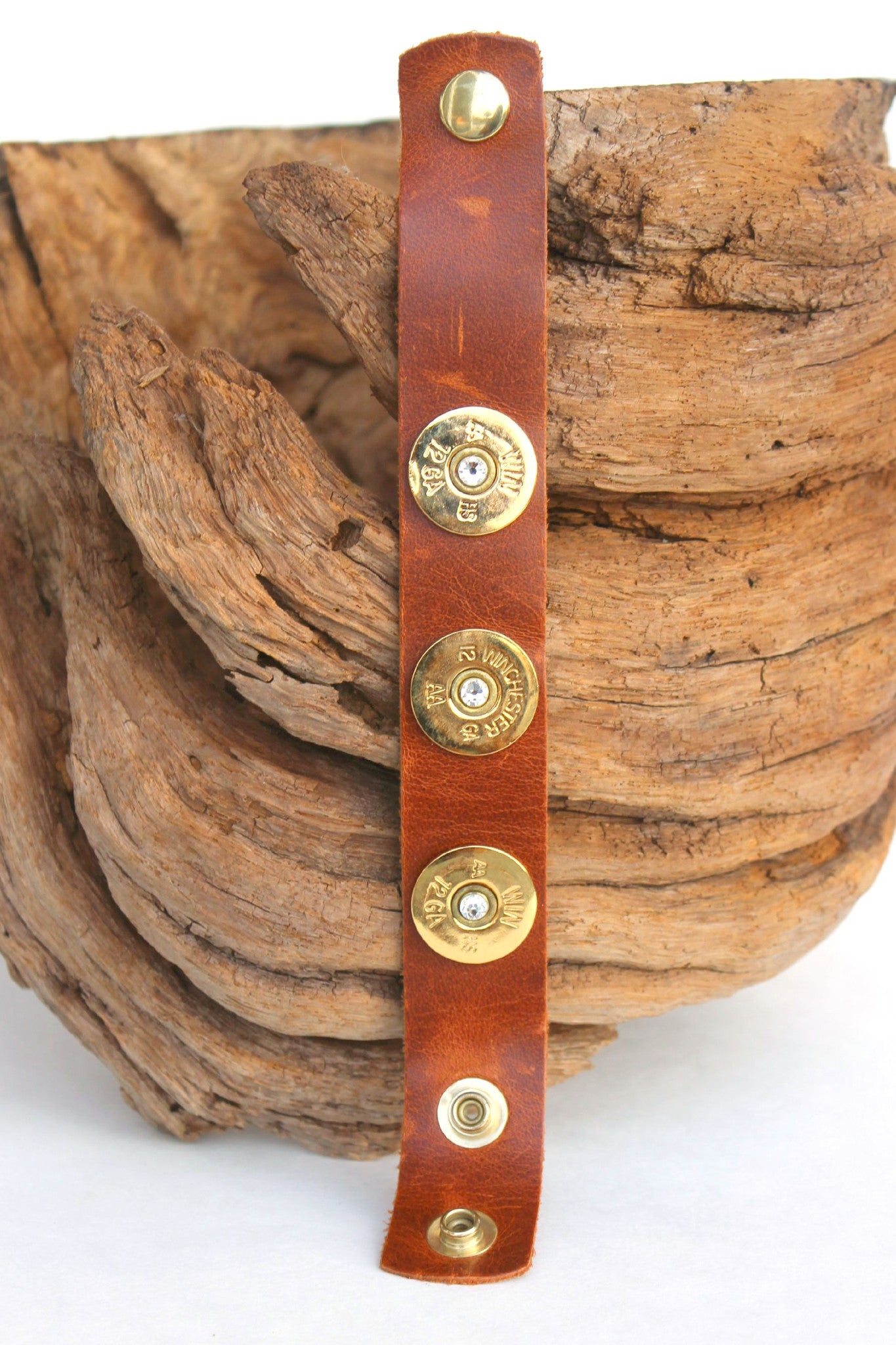 Lizzy J's Shotgun Shell Bracelet, Brown