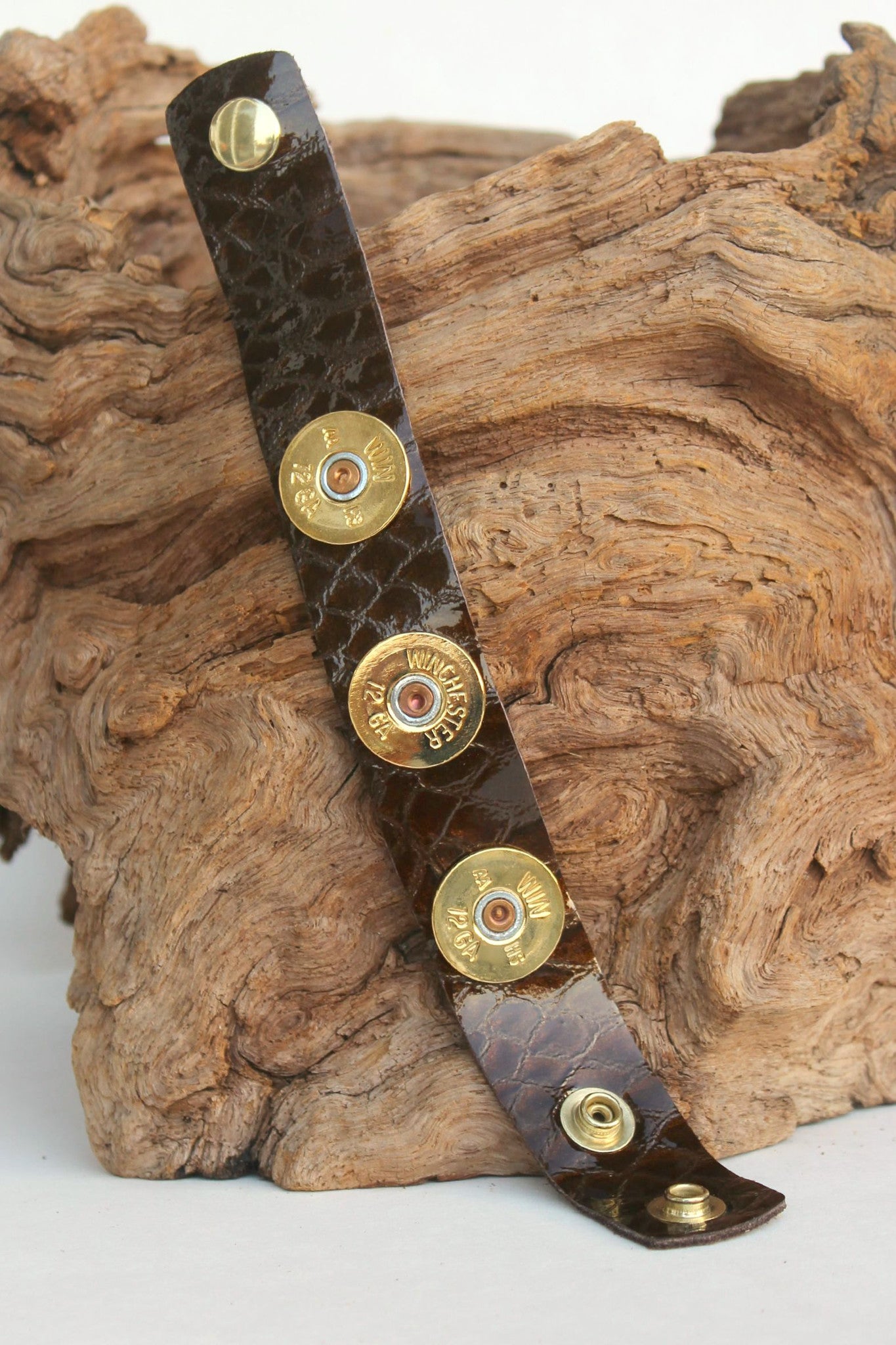 Lizzy J's Shotgun Shell Bracelet, Dark Brown