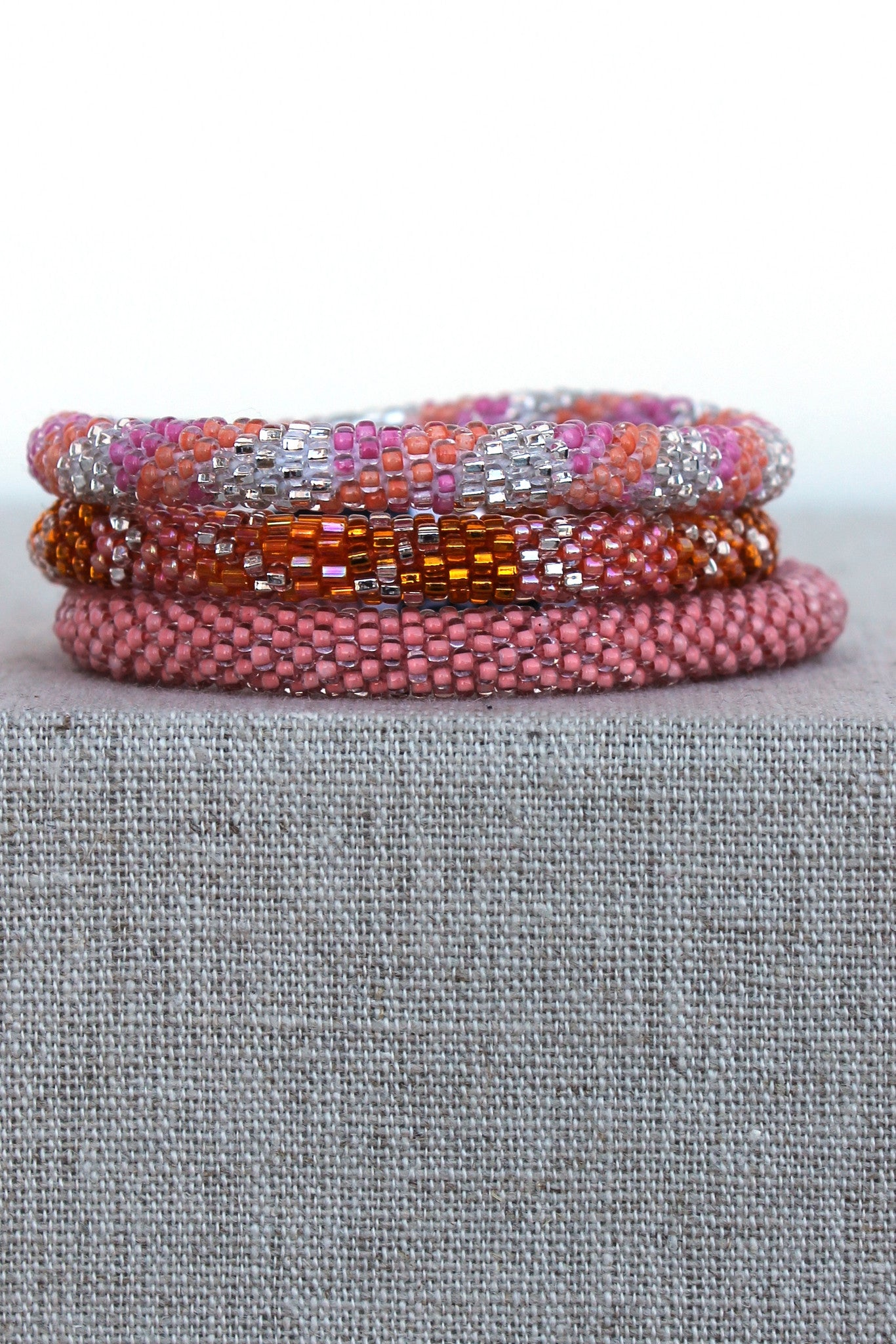 Lily and Laura: Bracelet Set, Coral