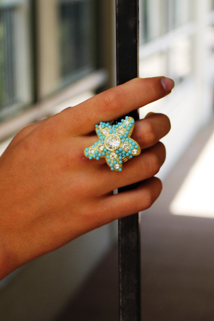 Starfish Ring - Turquoise