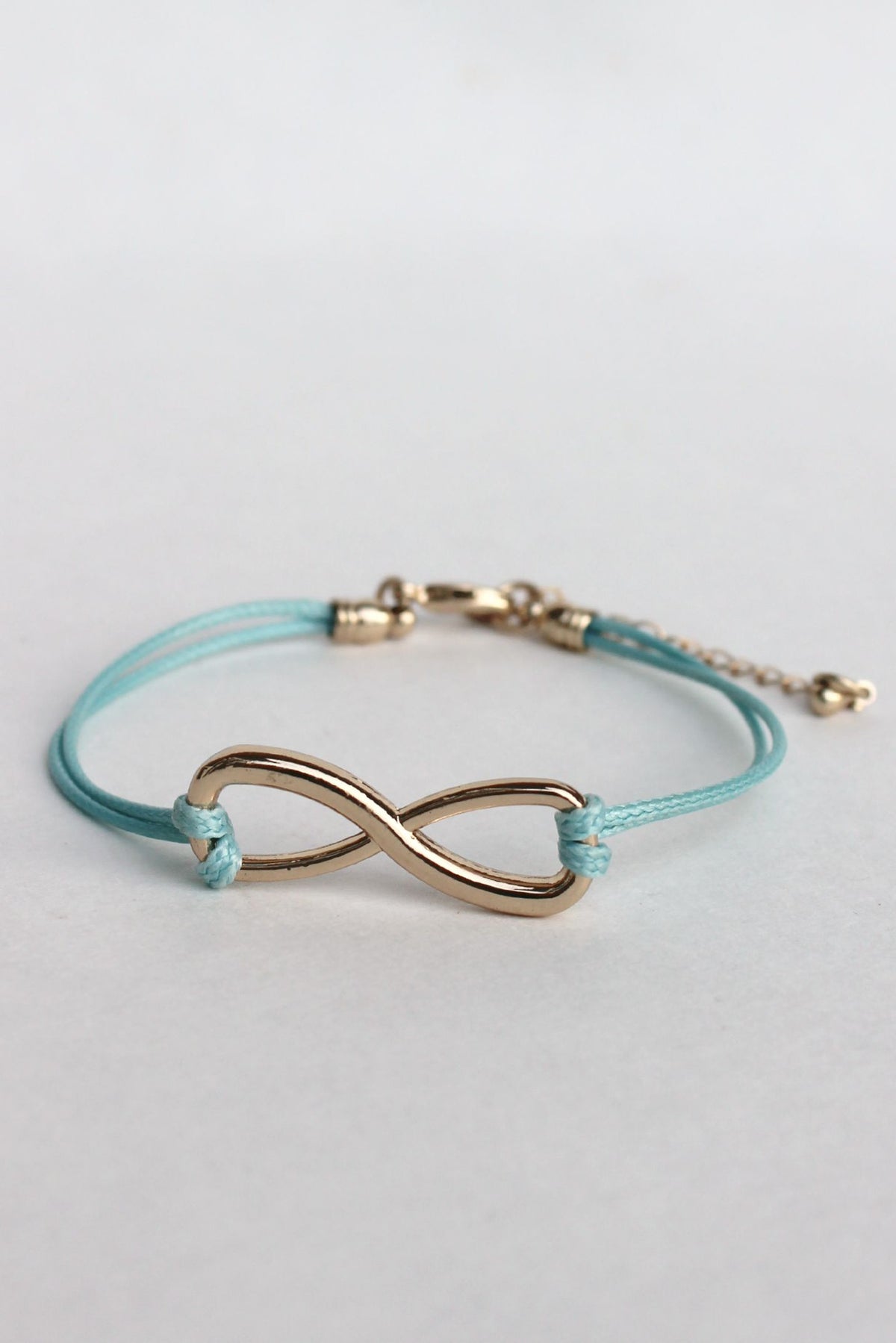 Double Cord Infinity Bracelet, Blue