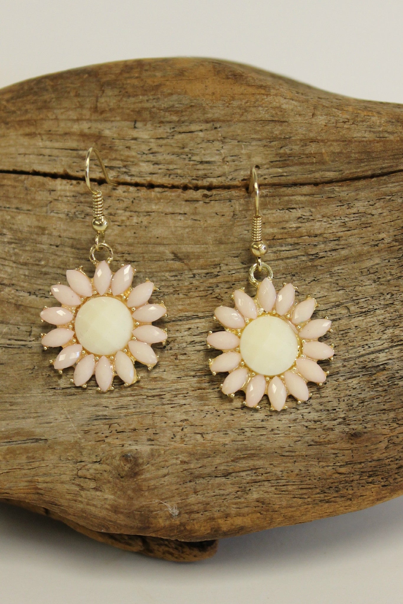 Flower Earrings, Pink