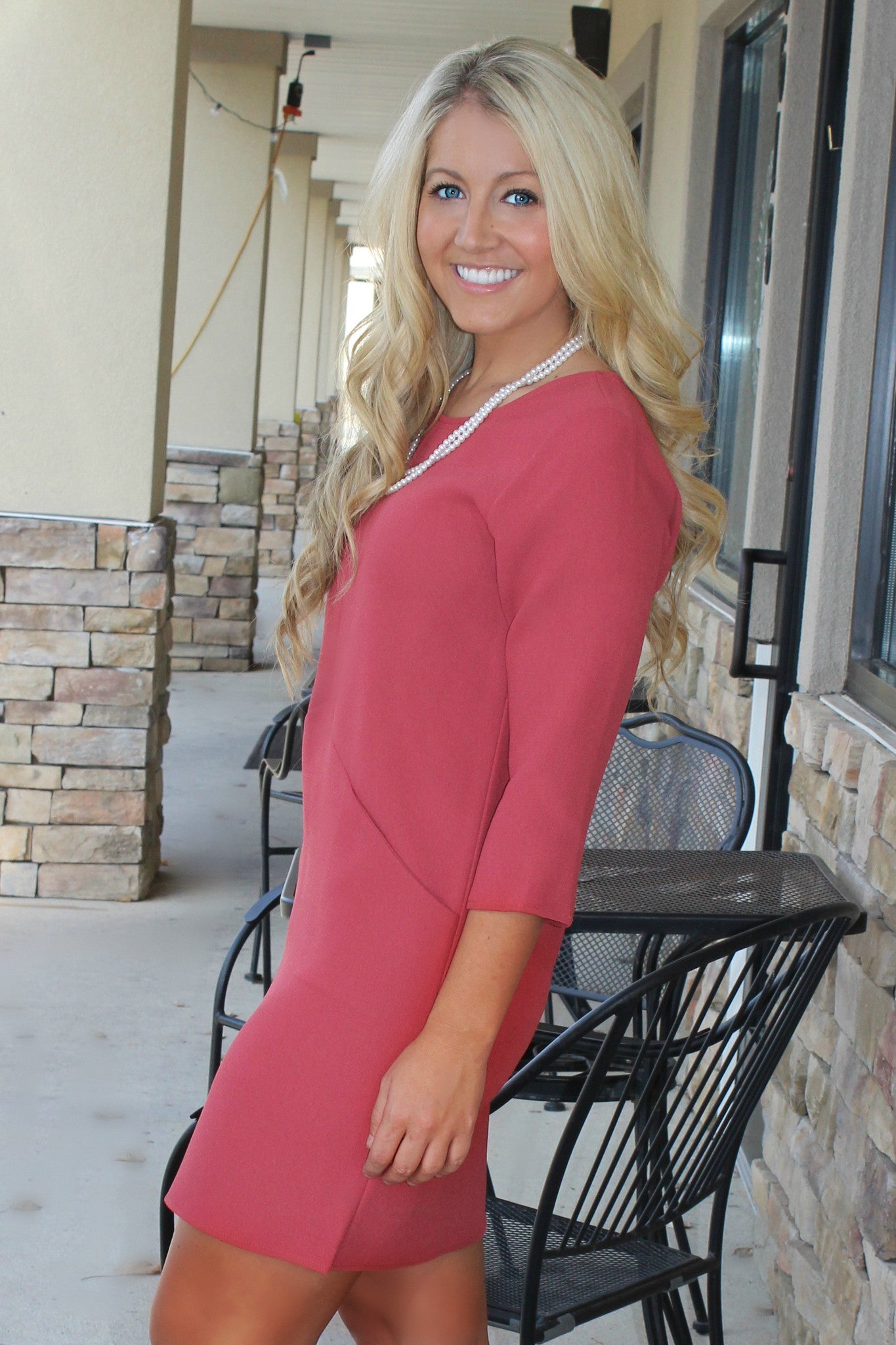 Everly: Caroline Dress, Brick