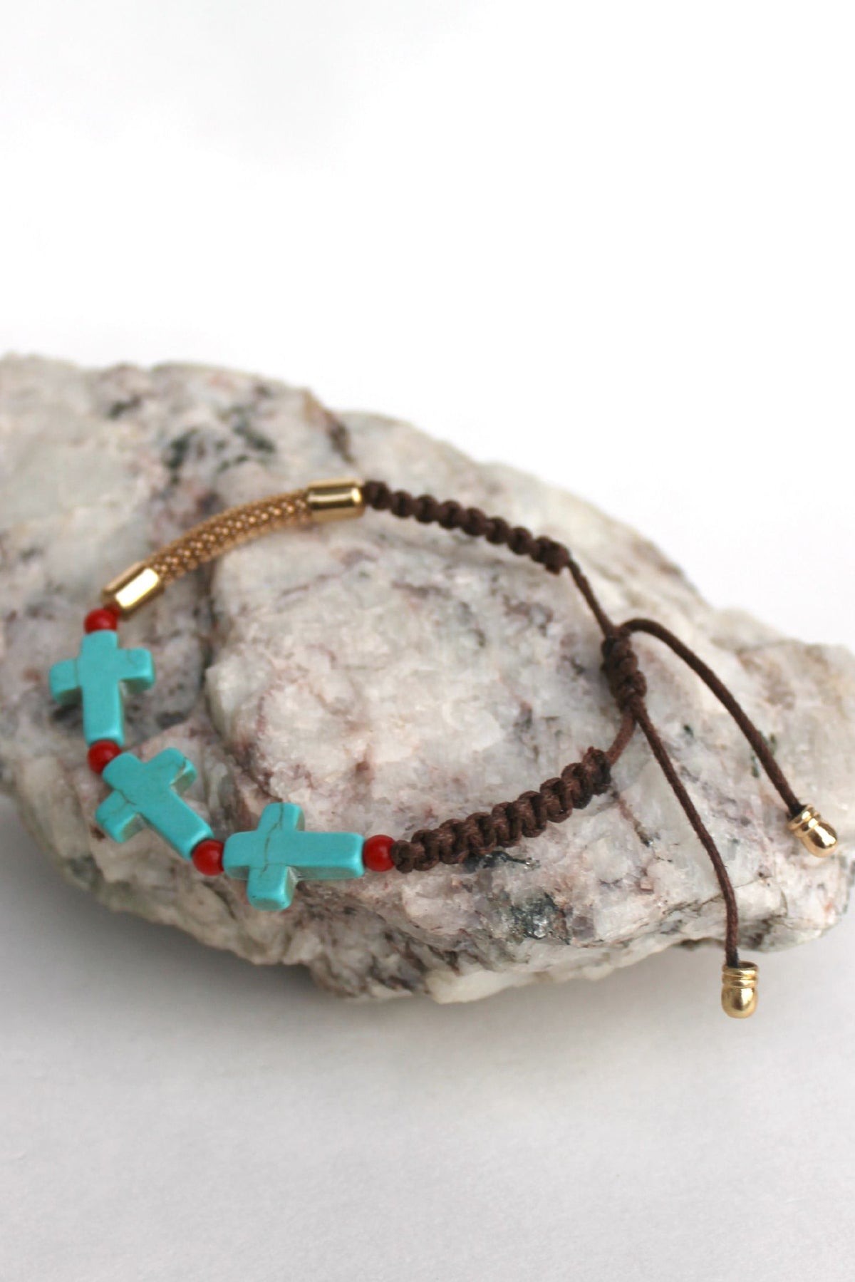 Triple Cross Bracelet, Turquoise