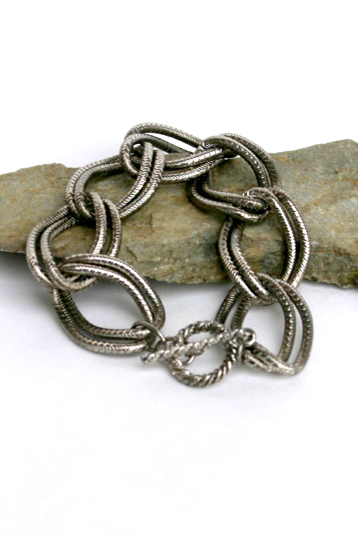 Susan Shaw: Handcast Bracelet, Silver