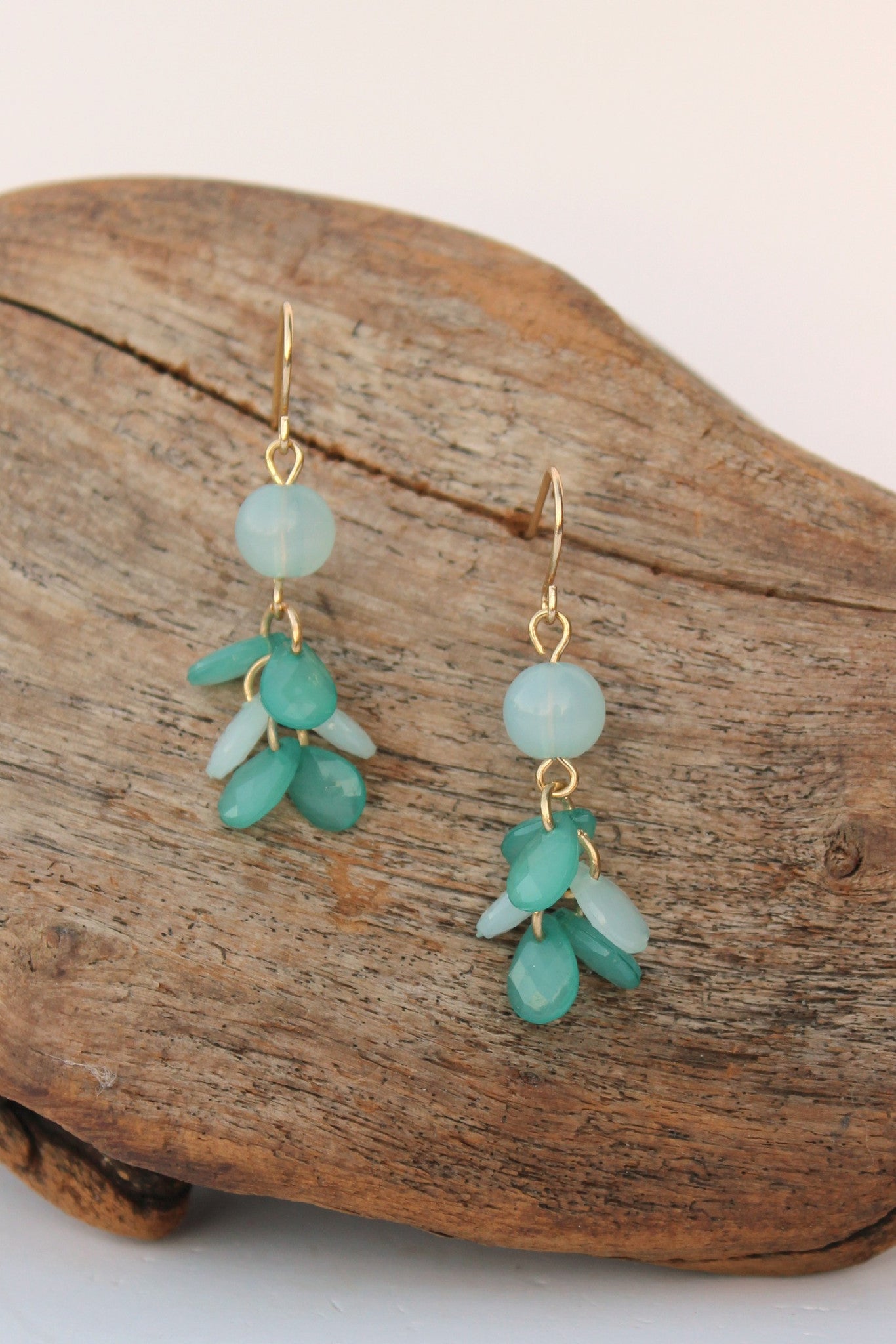 Cluster Chip Earrings, Mint