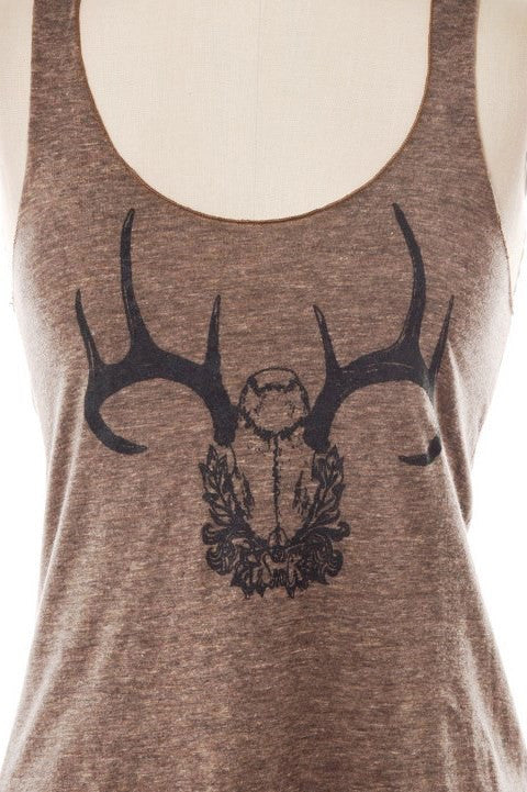 Judith March: Deer Antlers Tank, Brown