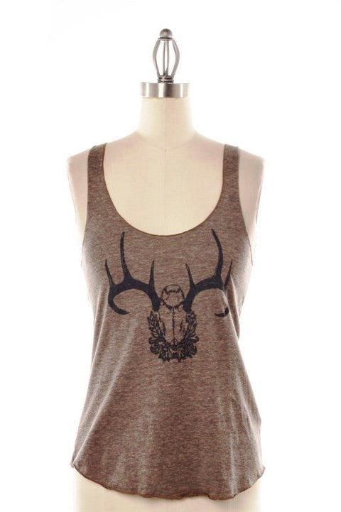 Judith March: Deer Antlers Tank, Brown