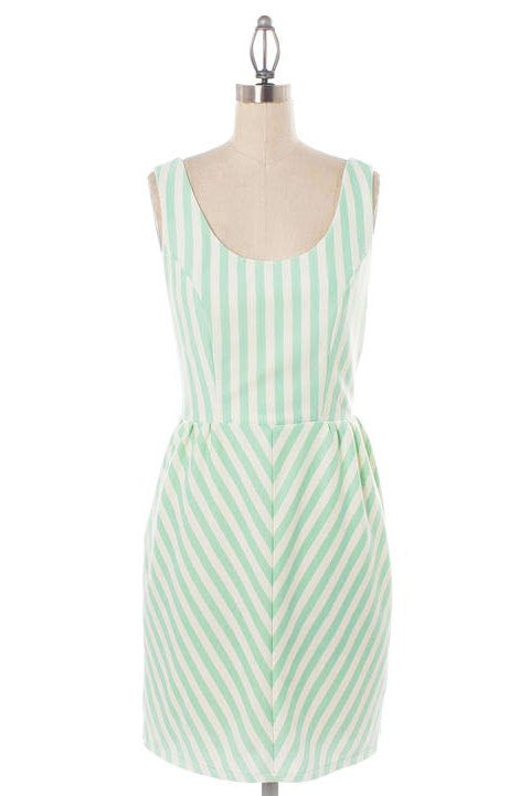Judith March: Roxanne Dress, Mint and Ivory